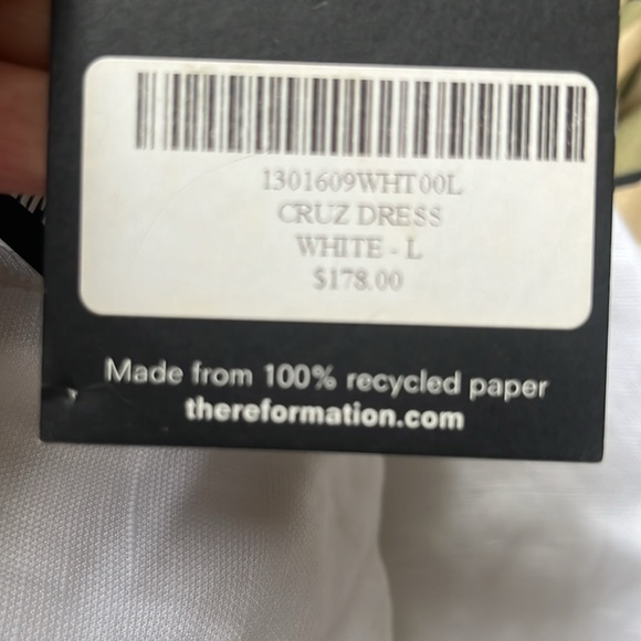 reformation cruz dress in white - Picture 3 of 3